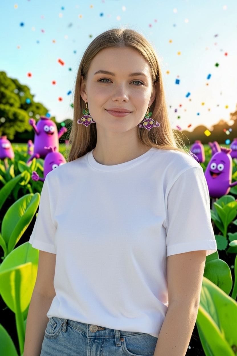 Rutabaga Acrylic Earrings