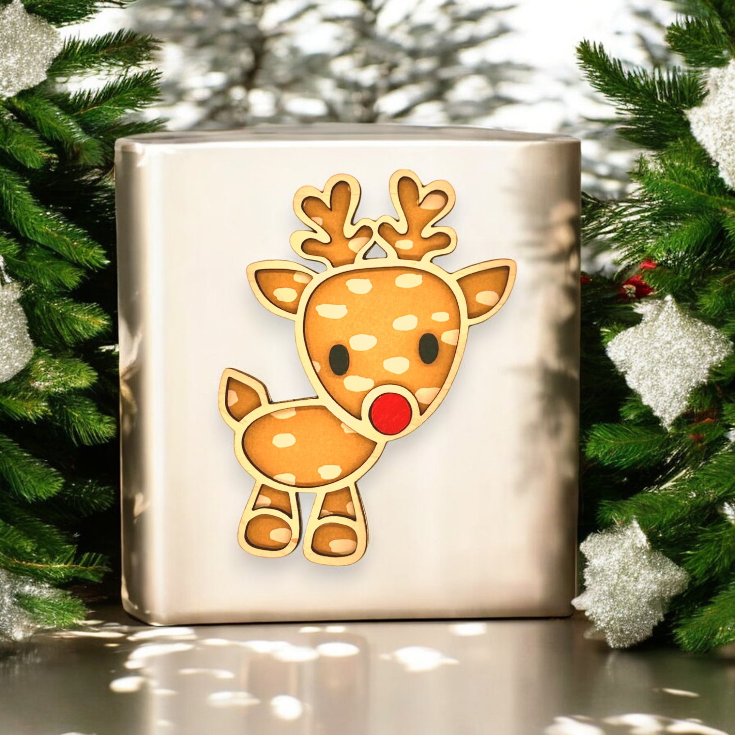 Rudolph, Santa, and Snowman Magnets