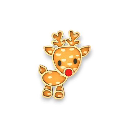 Rudolph, Santa, and Snowman Magnets
