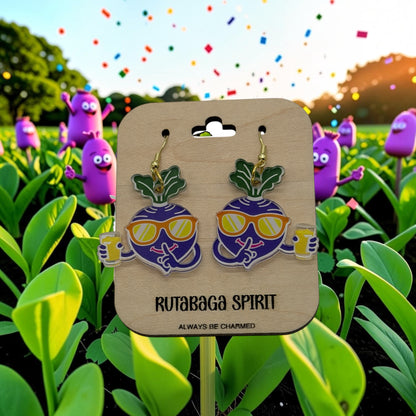 Rutabaga Acrylic Earrings