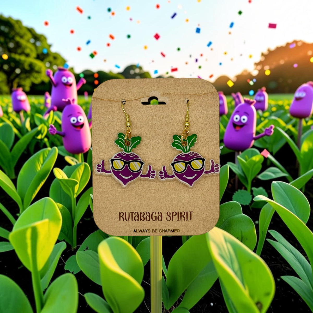 Rutabaga Acrylic Earrings