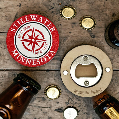 Custom Maple Bottle Opener Magnets