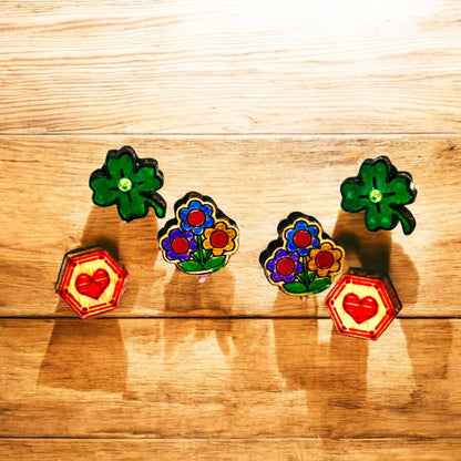 Stud Earrings (3 Pair)