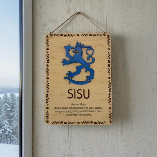 SISU Wooden Artwork with Border - Wholesale