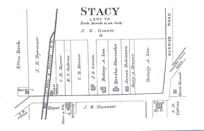 Historical Map Art - Towns in Chisago County MN