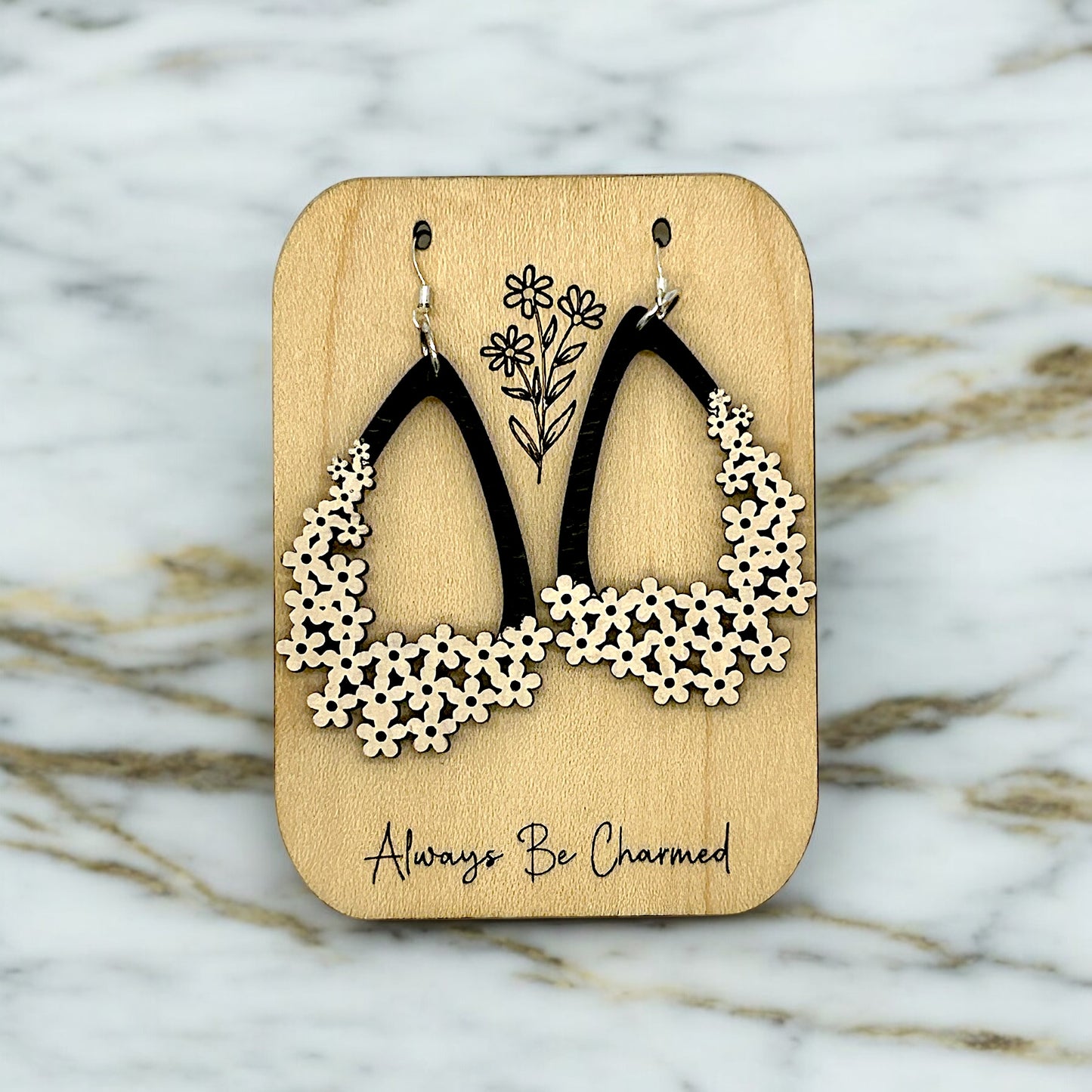 Teardrop Flower Earrings Wholesale