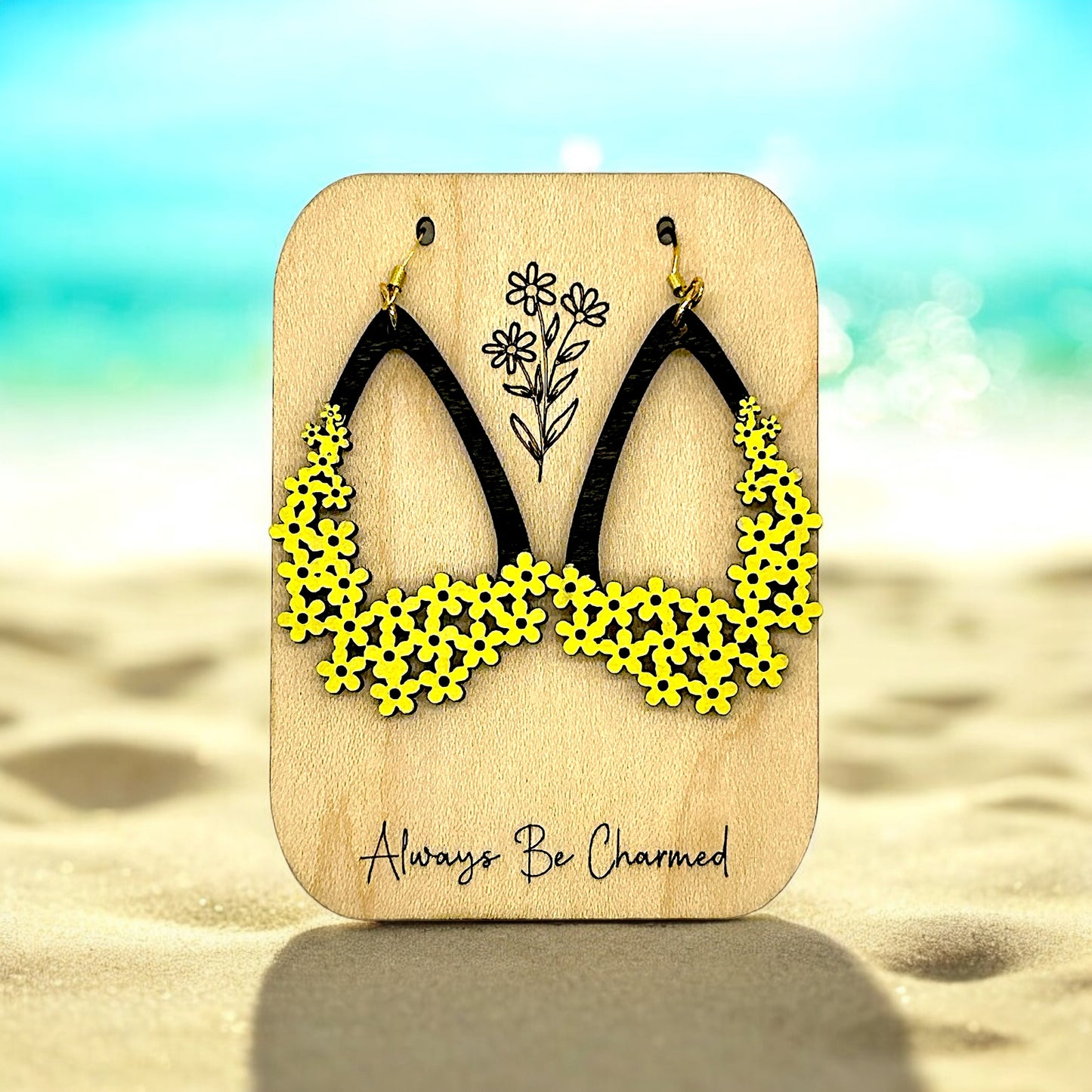 Teardrop Flower Earrings Wholesale