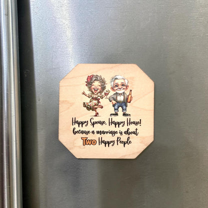 Funny Life Saying Maple Wood Magnet – UV Printed Funny Fridge Magnet
