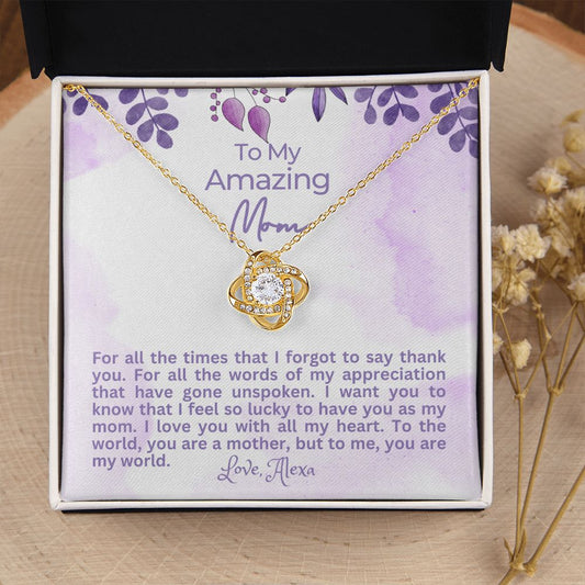 To My Amazing Mom Necklace (Personalized)