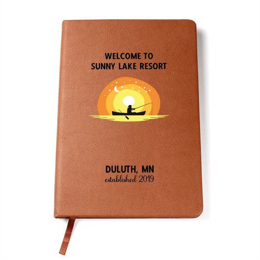AirBnb/VRBO Guest Book, Custom Welcome Vacation Home Guest Book, Lake House Journal, Personalized Cabin Guest Book, Printed Leather Notebook