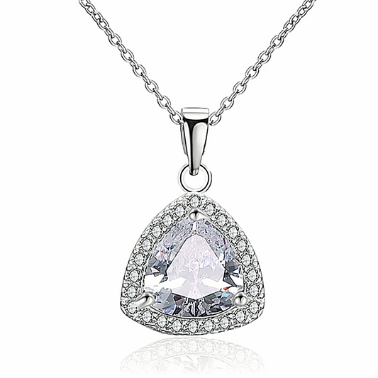 Halo Triangle Cubic Zirconia Bliss Necklace