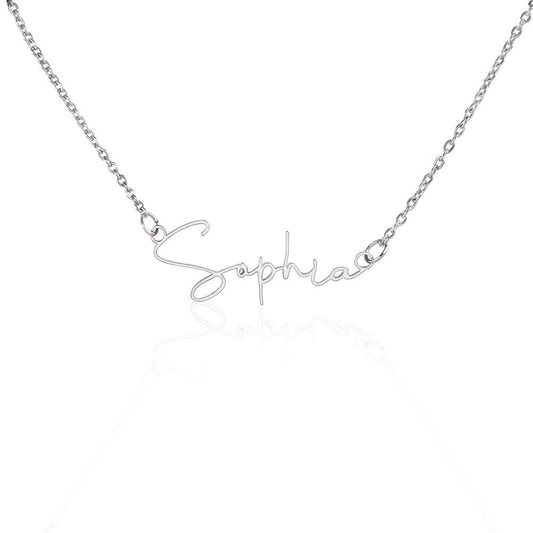 Custom Signature Name Necklace