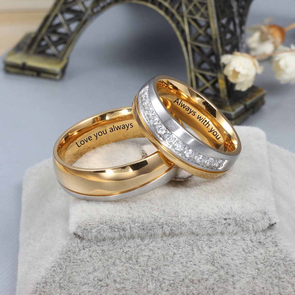 ROWAWA Couple Ring Couple Set Women Promise Men India | Ubuy